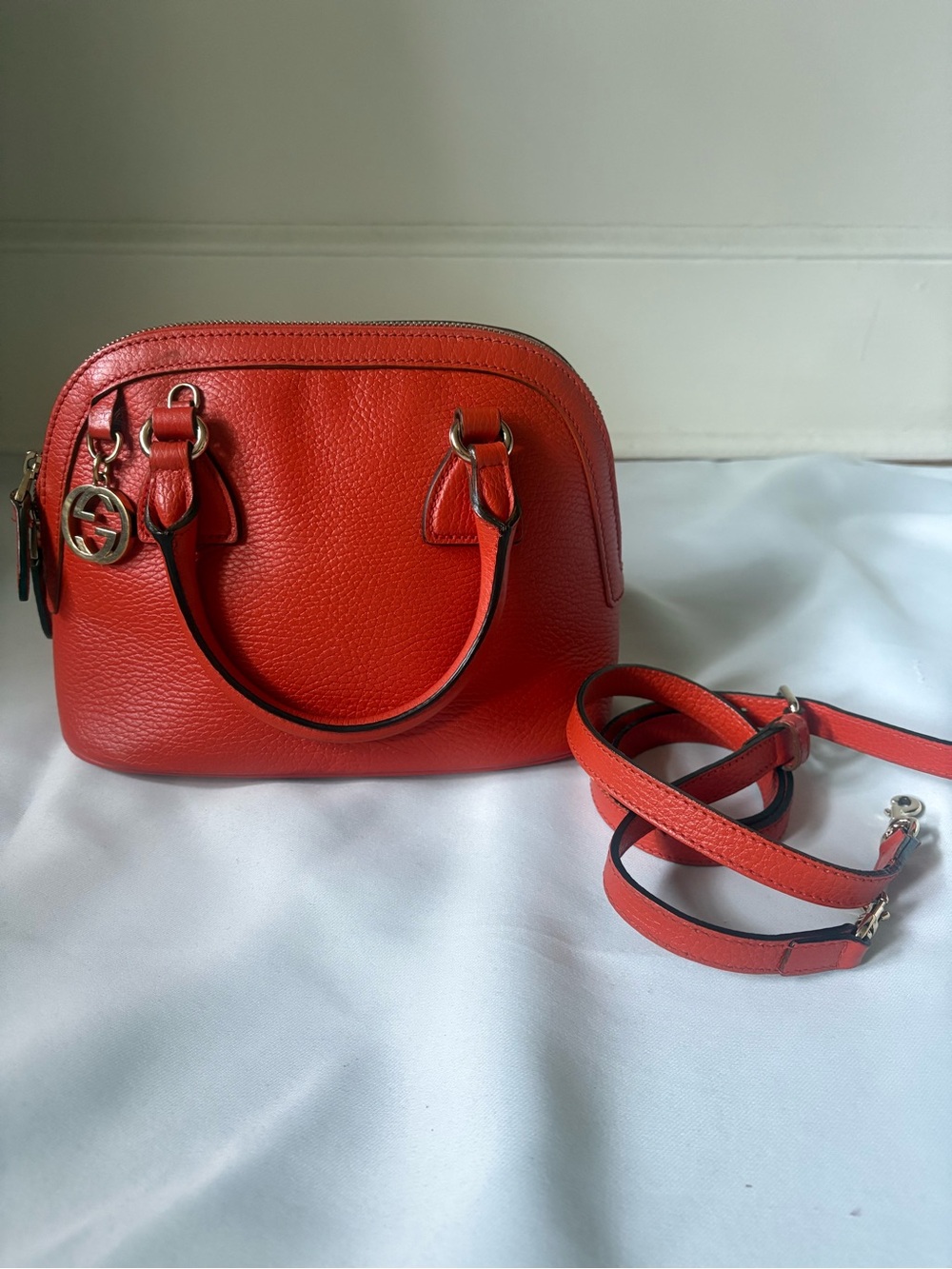 Gucci GG Charm Dome Satchel - vintage Gucci mini bag - authenticated